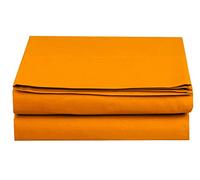 Elegant Comfort Premium Hotel Quality 1-Piece Flat Sheet, Luxury & Softest 1500 Thread Count Egyptian Quality Bedding Flat Sheet, Wrinkle, Stain and Fade Resistant, Full, Elite Orange