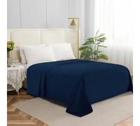 Elegant Comfort Premium Hotel Quality 1-Piece Flat Sheet, Luxury & Softest 1500 Thread Count Egyptian Quality Bedding Flat Sheet, Wrinkle, Stain and Fade Resistant, King, Navy