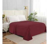 Elegant Comfort Premium Hotel Quality 1-Piece Flat Sheet, Luxury & Softest 1500 Thread Count Egyptian Quality Bedding Flat Sheet, Wrinkle, Stain and Fade Resistant, King, Burgundy