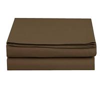 Elegant Comfort Premium Hotel Quality 1-Piece Flat Sheet, Luxury & Softest 1500 Thread Count Egyptian Quality Bedding Flat Sheet, Wrinkle, Stain and Fade Resistant, California King, Chocolate