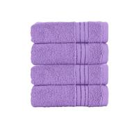 Elegant Comfort Premium Turkish Cotton 4 Pack Hand Towel Set - 16 x 28 inch, Luxurious Hotel Spa Quality 100% Turkish Cotton 4PC Hand Towel Set - Highly Absorbent - Soft Bathroom Towels, Lilac