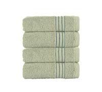 Elegant Comfort Premium Turkish Cotton 4 Pack Hand Towel Set - 16 x 28 inch, Luxurious Hotel Spa Quality 100% Turkish Cotton 4PC Hand Towel Set - Highly Absorbent - Soft Bathroom Towels, Mint Green