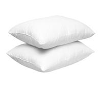 Elegant Comfort Set of 2 Hotel Quality Bed Cooling Gel-Infused Filling-100 Solid 100% Cotton Cover, Medium Firm Supportive Pillows for Stomach, Side or Back Sleepers, King, White 2 Count