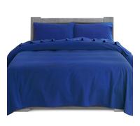 Elegant Comfort Soft 4-Piece 100% Turkish Cotton Flannel Sheet Set - Premium Quality, Deep Pocket Fitted Sheet, Ultra Soft, Cozy Warm and Anti-Pill Flannel Sheets - Cali King, Royal Blue