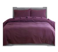 Elegant Comfort Soft 4-Piece 100% Turkish Cotton Flannel Sheet Set - Premium Quality, Deep Pocket Fitted Sheet, Ultra Soft, Cozy Warm and Anti-Pill Flannel Sheets - Cali King, Purple
