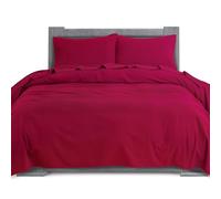 Elegant Comfort Soft 4-Piece 100% Turkish Cotton Flannel Sheet Set - Premium Quality, Deep Pocket Fitted Sheet, Ultra Soft, Cozy Warm and Anti-Pill Flannel Sheets - Cali King, Burgundy