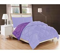 Elegant Comfort Soft Down Alternative Reversible 2-Piece Comforter Set, Microfiber, Lavender/Purple, Twin XL