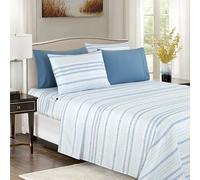 Elegant Comfort Softest and Coziest 6-Piece Sheet Set - 1500 Premium Hotel Quality Microfiber - Deep Pocket, Wrinkle Resistant 6-Piece Floral Bed Sheet Set, California King, Traci Aqua