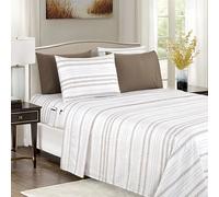 Elegant Comfort Softest and Coziest 6-Piece Sheet Set - 1500 Premium Hotel Quality Microfiber - Deep Pocket, Wrinkle Resistant 6-Piece Floral Bed Sheet Set, California King, Traci Linen