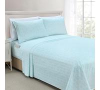 Elegant Comfort Softest and Coziest 6-Piece Sheet Set - 1500 Premium Hotel Quality Microfiber - Deep Pocket, Wrinkle Resistant 6-Piece Wave Pattern Bed Sheet Set, Full, Wave Aqua