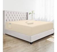 Elegant Comfort Super Soft Bulk 2-Pack Extra Deep Pocket 1500 Premium Hotel Quality Microfiber Fitted Sheet for High Mattress up to 21" inch with Double Sided Smart Pockets, King, Cream