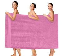 Elegant Comfort Three Line Popcorn Extra Large Luxury Bath Towel - 40" x 80" inch, Premium Hotel Spa Quality 1 Piece Oversized Bath Sheet 100% Turkish Cotton Super Soft Highly Absorbent, Light Pink
