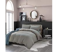Elegant Comfort Ultra Soft 3-Piece Duvet Cover Set - 1500 Thread Count Egyptian Quality Microfiber, Wrinkle and Fade Resistant 3PC Duvet Cover Set, Full/Queen, Gray