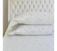 Elegant Comfort Ultra Soft 4-Piece 100% Turkish Cotton Flannel Sheet Set - Holiday Christmas Flannel Sheets, Warm and Cozy Anti-Pill Premium Quality, Deep Pocket Fitted Sheet- King, Snowflake Ivory