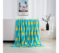 Elegant Comfort Velvet Touch Ultra Plush Christmas Holiday Printed Fleece Throw/Blanket-50 x 60inch, (Pineapple)