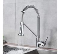Elegant Commercial Kitchen Sink Faucet, Pull-Down Sprayer, Single Handle, rtive Design for & Country Estates
