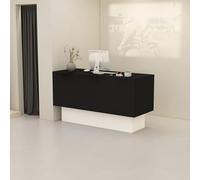 Elegant Compact Reception Desk with Storage Modern Cash Counter for Retail and Hospitality Efficient Standing Desk Solution for Office Spaces