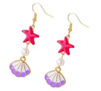 Elegant Conch Shell Dangle Earrings For Women Portable Comfortable Alloy Jewelry With Metallic Finish Beach Accessories Shell Dangle Earrings