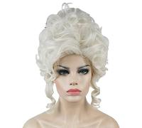 Elegant Court Style Vintage Roman Curly Wig Cap for Cosplay and Historical Reenactments Curly Full Wig for Women