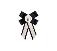 Elegant Cream and Black 18th Birthday Rosette Badge - Stylish Keepsake for Celebrating Milestone Birthdays