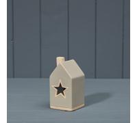 Elegant Cream Ceramic House Tealight