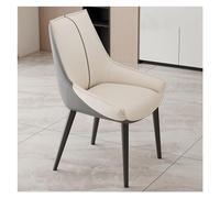 Elegant Cream Dining Chairs with Armrests Upholstered Kitchen & Living Room Seating Sturdy Metal Legs Comfortable Desk Chairs for Modern Home Decor