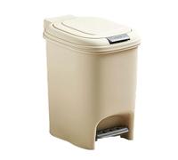 Elegant Cream White 8L 10L 15L Trash Can With Double Openings Waste Bin For Simplify Waste Managements Step On Container