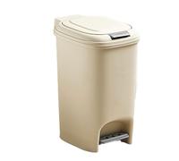 Elegant Cream White 8L 10L 15L Trash Can With Double Openings Waste Bin For Simplify Waste Managements Step On Container