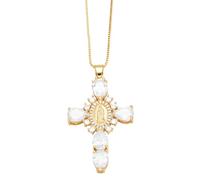 Elegant Crosses Pendant Necklace Adornment With Sparkling Rhinestones For Wedding And Everyday Wear Elegant Devotional Jewelry