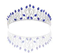 Elegant CrowCrowTiara Crystal Crowns Tiaras Wedding Hair cessory Prom Party Birthday Princess Tiara For Girl And WomeBridal,Size:16 * 5.5cm