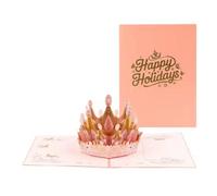 Elegant Crown 3D Pop Up Holiday Card