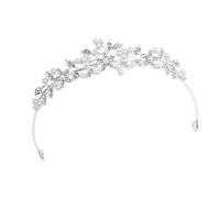 Elegant Crown Headband - Bridal Tiara for Weddings, Proms & Special Occasions - Sparkling Crystal Headpiece for Women & Girls Hair Accessory (Silver)