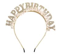 Elegant Crowns Headband with Lace Ornament Happy Birthday Adds a Touch of Fashion to Any Birthday Celebration or Event