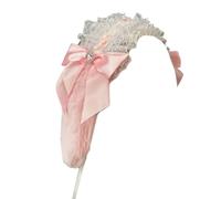 Elegant Crystal Bows Bunnies Ears Lace Headbands Adjustable Breathable Hair Accessory For Women Weddings Parties