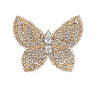 Elegant Crystal Butterfly Accessory Brooch Zn Alloy Construction Stylish Design For Weddings And Business Meetings Professional Office Brooch