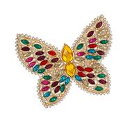 Elegant Crystal Butterfly Accessory Brooch Zn Alloy Construction Stylish Design for Weddings and Business Meetings Lightweight Brooch for Women