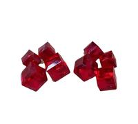 Elegant Crystal Cube Stud Earrings Geometric Solid Angled Ear Clothing Sparkling Fashion Accessories for Women