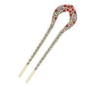 Elegant Crystal Filigree Hair Stick Buyao For Girls Ancient Chinese Hairpin Traditional Hanbiuk Decorative Cosplay