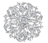 Elegant Crystal Flower Rhinestone Wedding Brooch Crystal Corsage Pin Brooch Women Clothing Accessories Jewelry Gift For Bride Girl Women