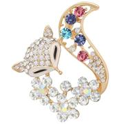 Elegant Crystal Fox Brooch Pin, Exquisite Animal Pin with Colored Rhinestones, Delicate Corsage Decoration for Party Dance Wedding Banquet(1pcs Colorful)