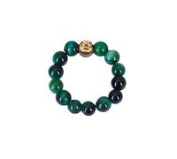 Elegant Crystal Stackable Rings for Women Adjustable Gemstone Beaded Elastic Rope Finger Jewelry (A, One Size)