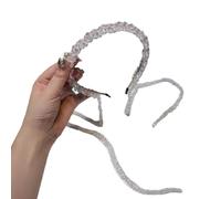 Elegant Crystal Tassels Headband Hairhoop Temperament Headpiece Long Chain Hair Jewelry For Weddings Proms Party Artificial Crystal Hairband Decoration Easy To Wear