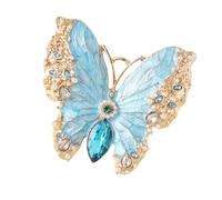 Elegant Crystals Butterfly Brooch Enameled Pin for Wedding Guest Outfits Evening Gowns and Special Event Accessories Fashionable Butterfly Jewelry Gift