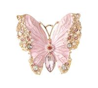 Elegant Crystals Butterfly Brooch Enameled Pin for Wedding Guest Outfits Evening Gowns and Special Event Accessories Fashionable Butterfly Jewelry Gift