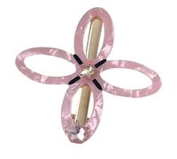 Elegant Crystals Embellished Petal Hairpin Retro Styles Portable Acrylic Hair Clip For Daily Casual Styling Decorative Hairpin For Girls