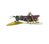 Elegant Crystals Grasshopper Brooch Versatile Accessory For Formal Event Daily Wear Outfits Grasshopper Brooch, one size, As described