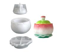 Elegant Cup Storage Jar Silicone Mold with Lid for Jewelry Organizing Soft, Flexible, Easy to Use Decorative Resin Jar Mold