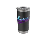 Elegant Dance Word Art Gradient Heart Design Stainless Steel Insulated Tumbler