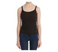 Elegant Dark Brown Spaghetti Strap Blouse- female- Pink Memories- Sleeveless Tops- Brown- M- Tops M