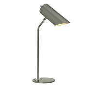 Elegant Dark Grey Table Lamp With Polished Nickel Finish And Led E27 Bulb